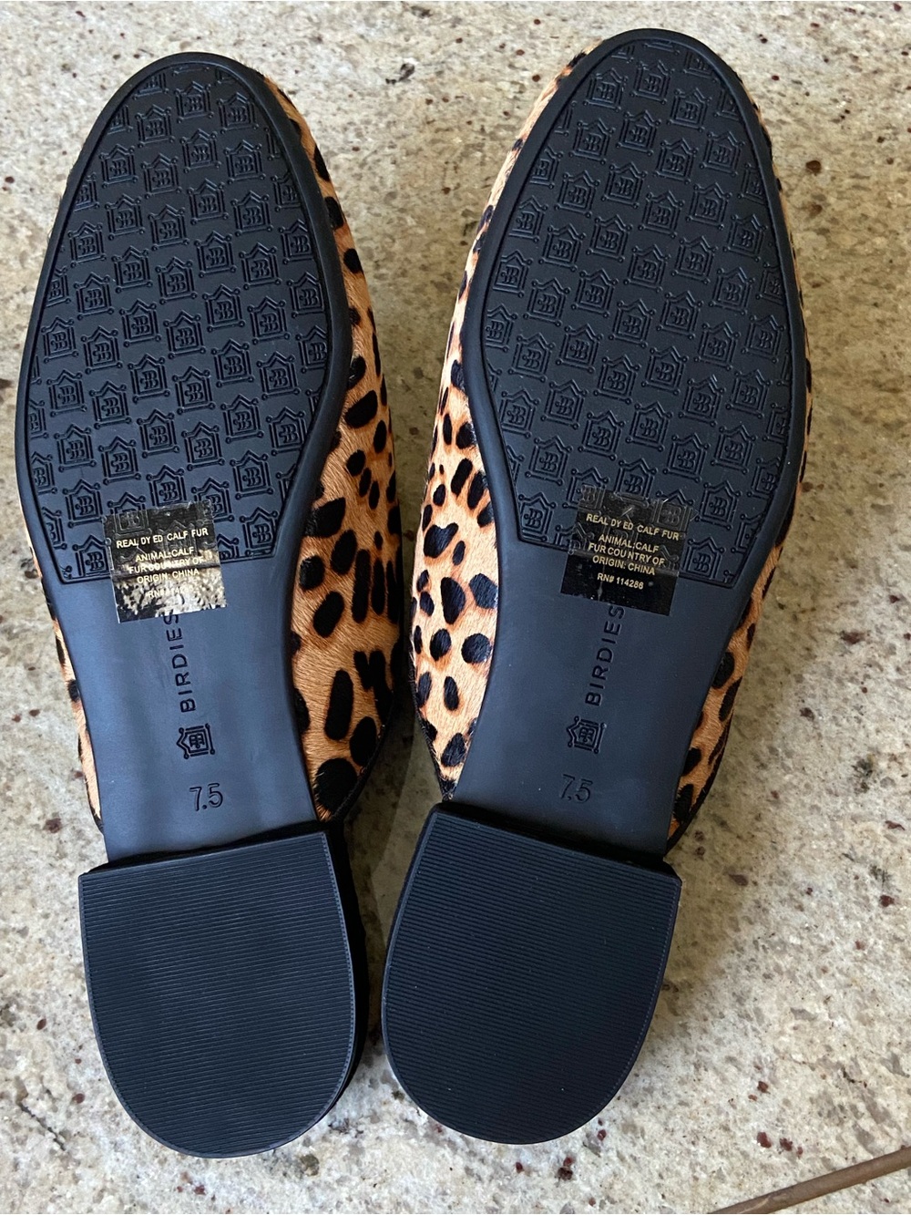 Birdies Leopard-Print Slide Mule in Tan and Black New!! Sz 7.5 - Picture 2 of 9